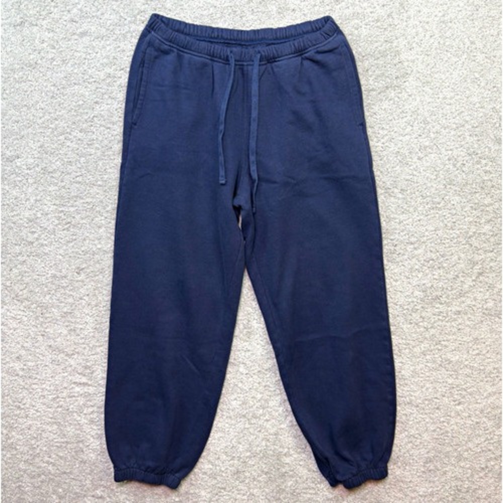 Hollister Joggers Sweatpants Women's XS Navy Blue Fleece Cuffed Drawstring Pants
